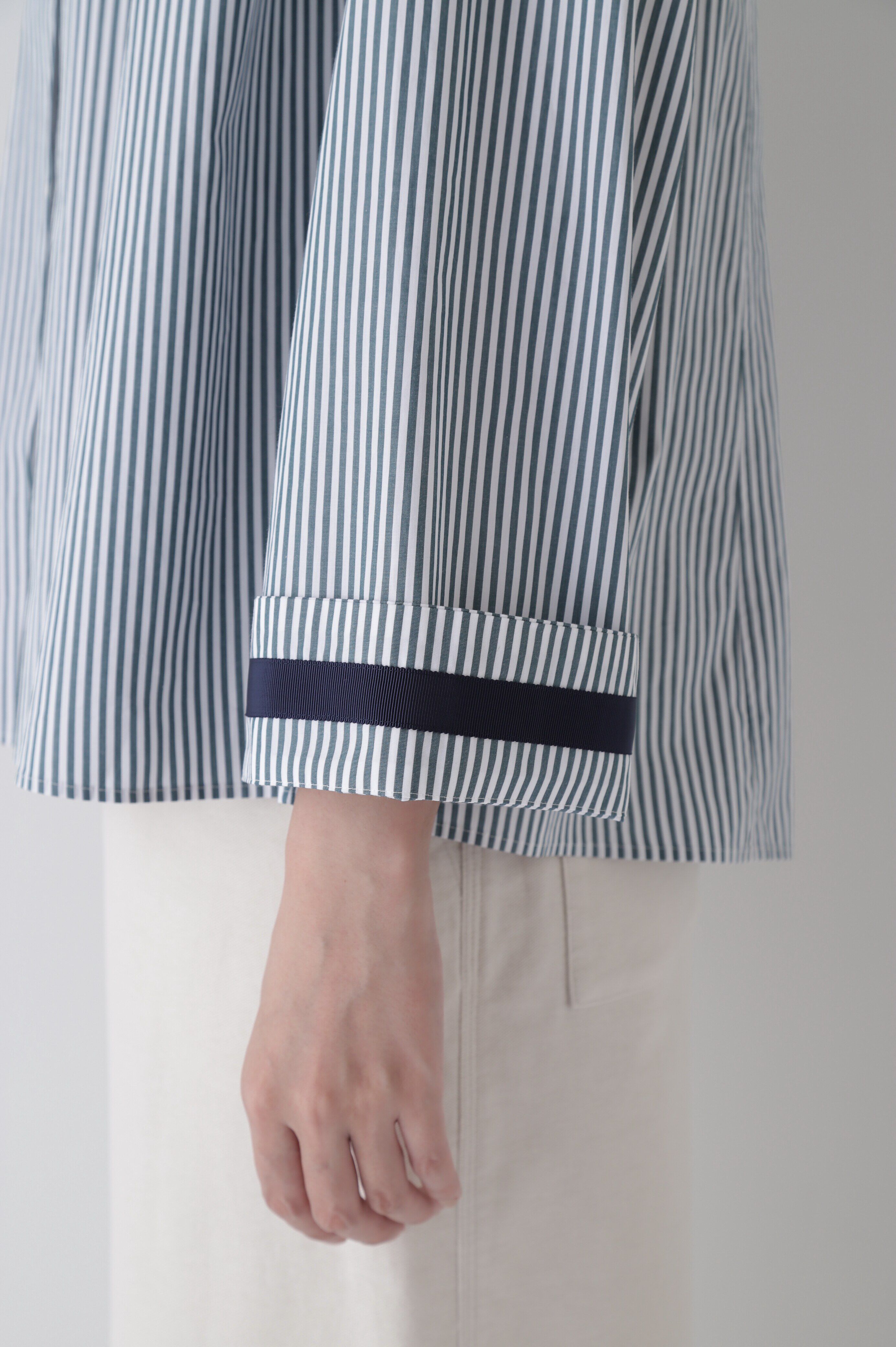  「◆バンドカラーオーバーブラウス」|シャツ・ブラウス|