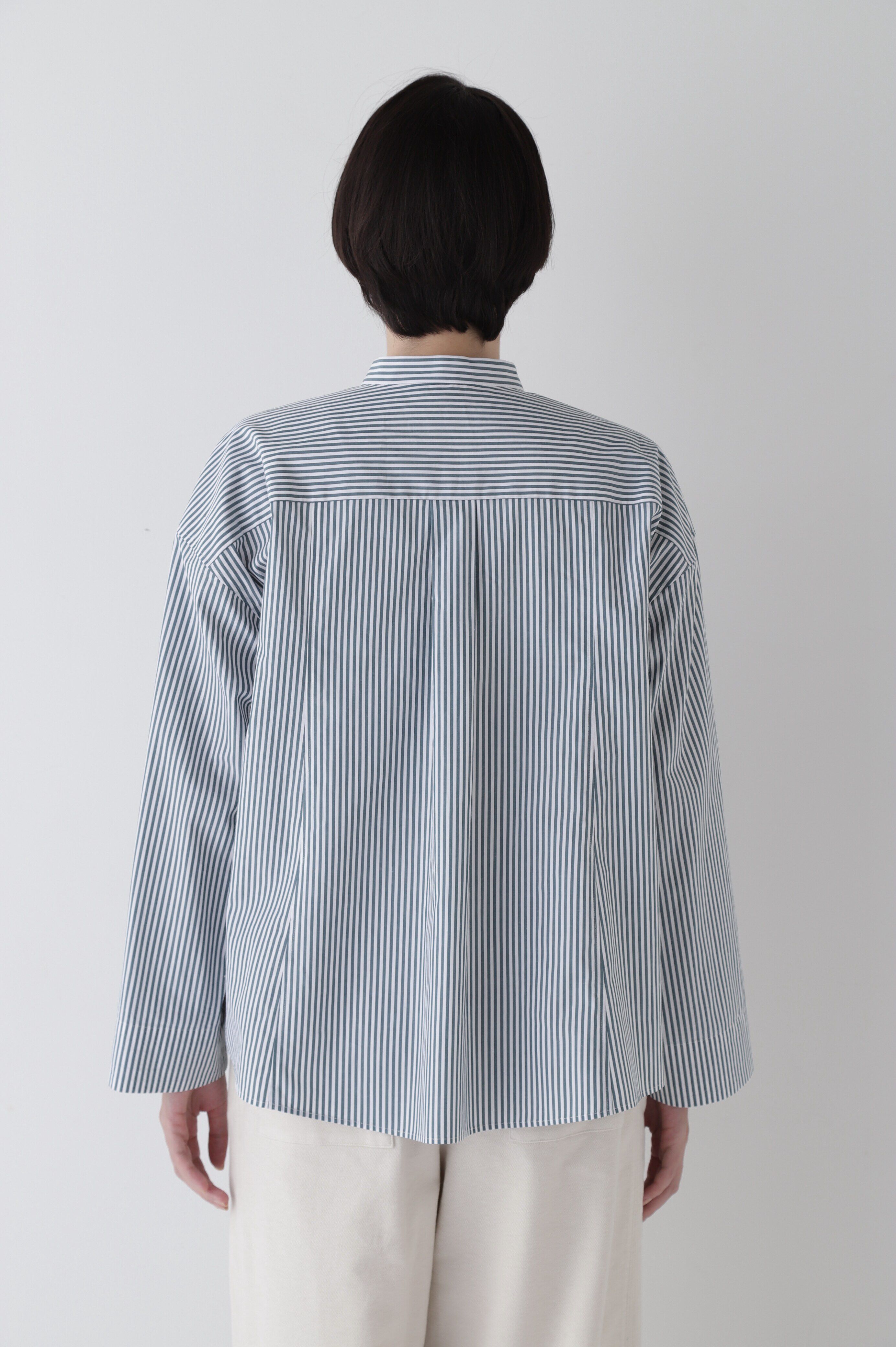  「◆バンドカラーオーバーブラウス」|シャツ・ブラウス|