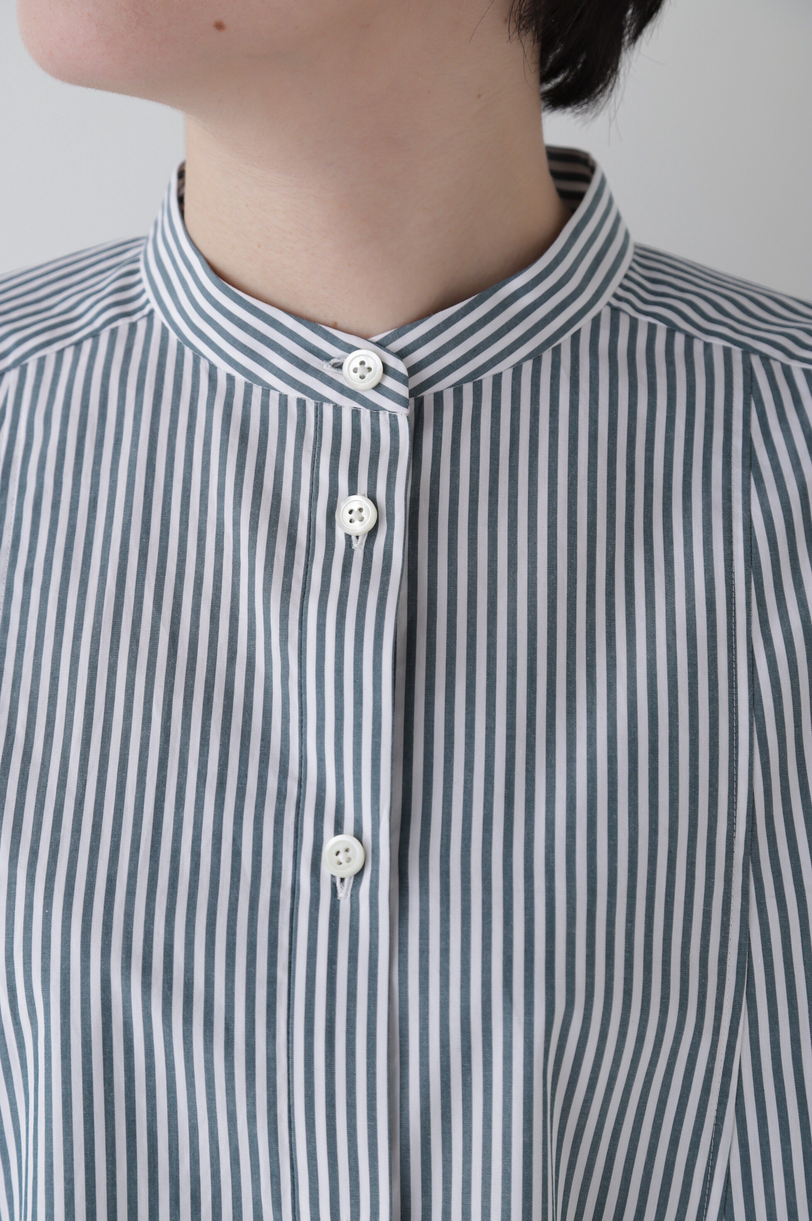  「◆バンドカラーオーバーブラウス」|シャツ・ブラウス|