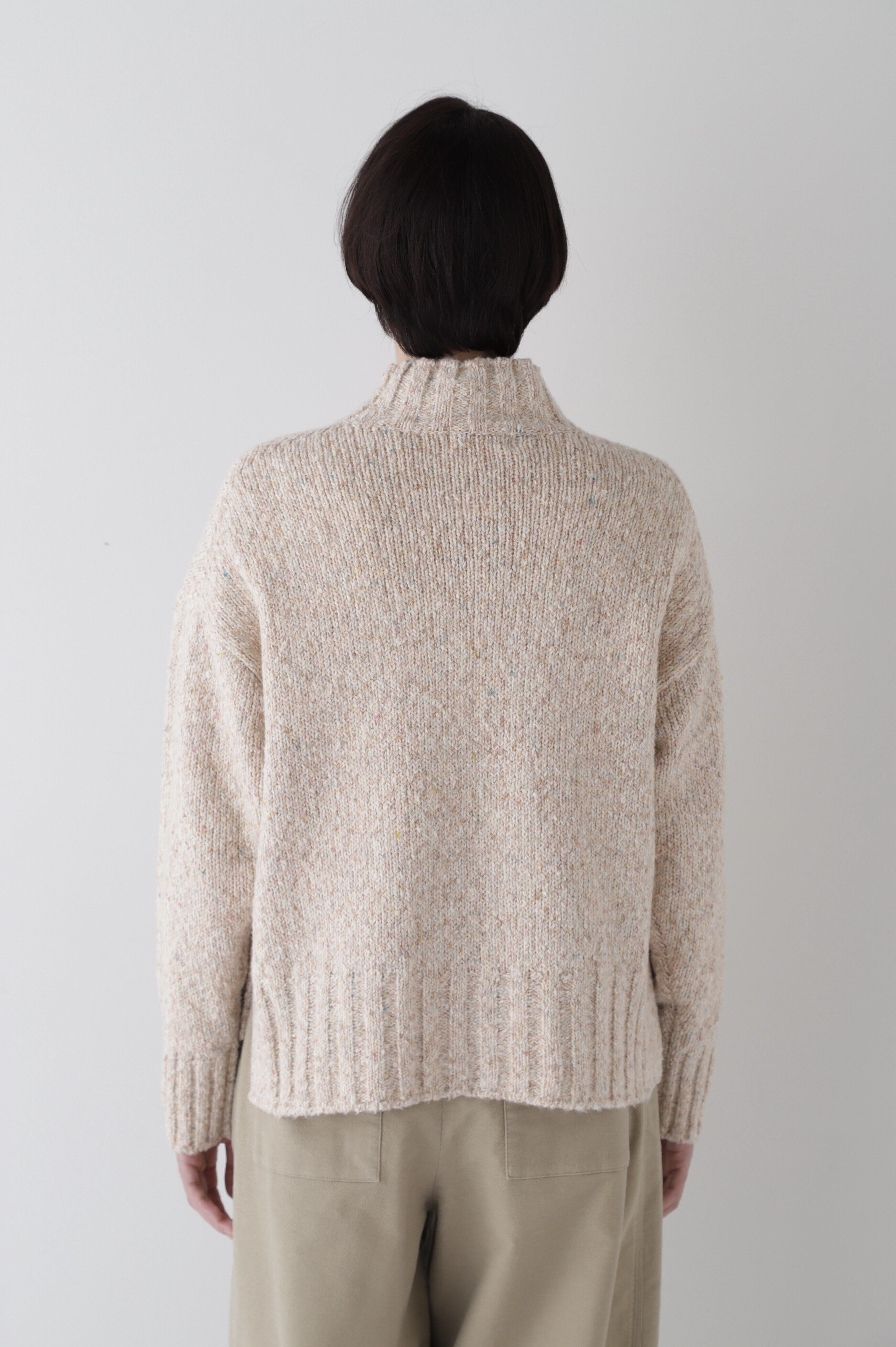  「◆【ウォッシャブル】ＭＩＸヤーンハイネックプルオーバー」|ニット・セーター|