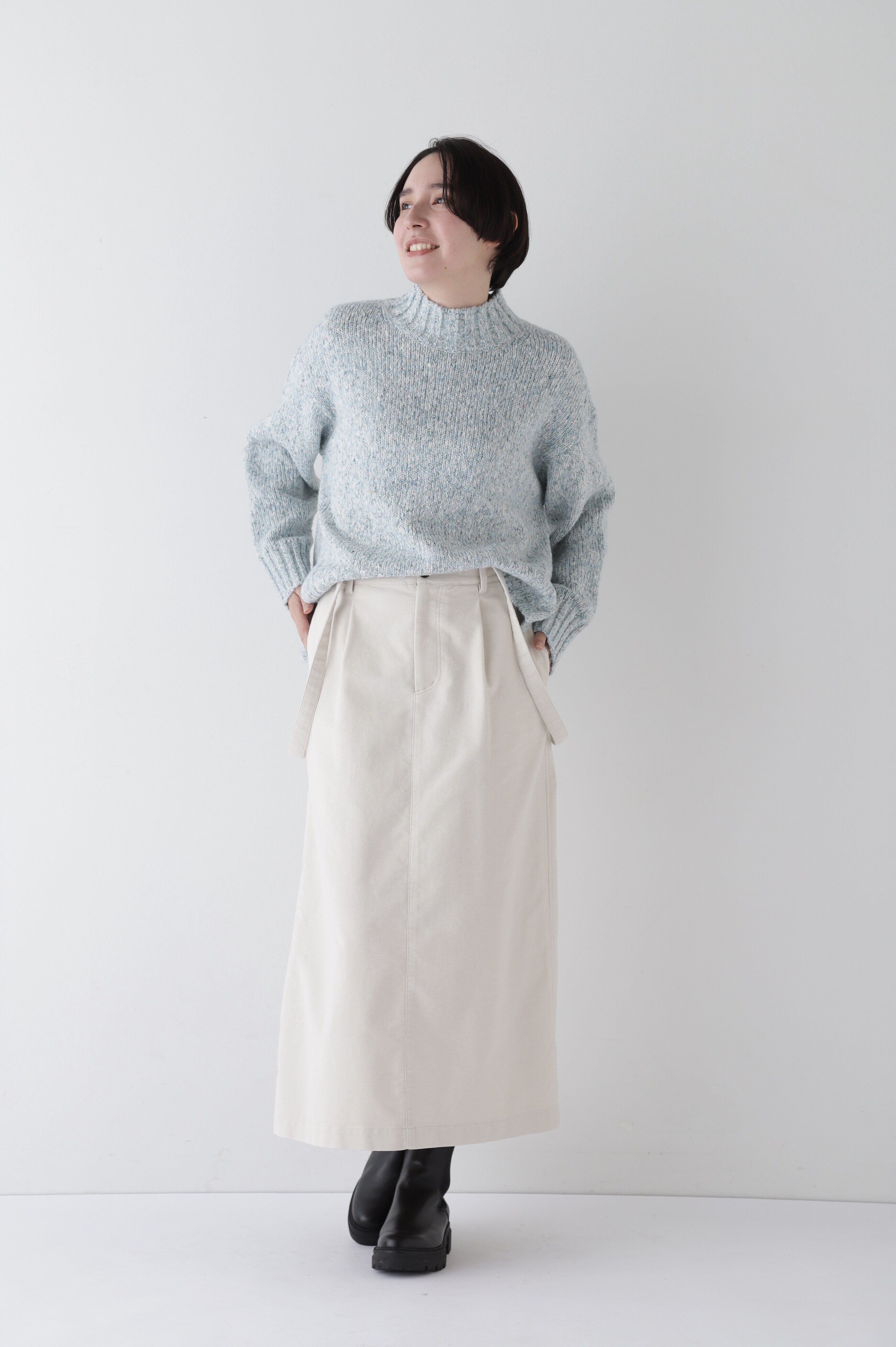  「◆【ウォッシャブル】ＭＩＸヤーンハイネックプルオーバー」|ニット・セーター|