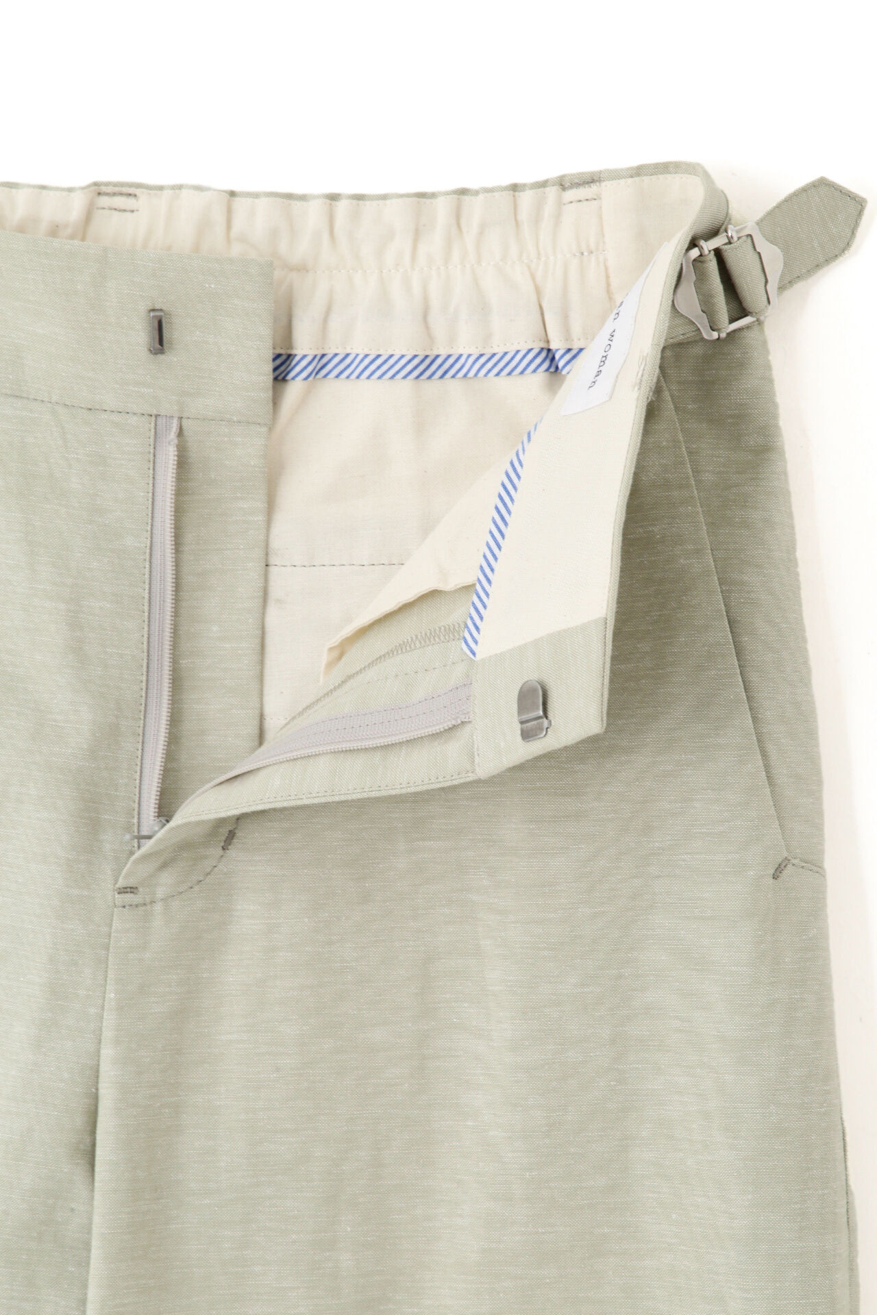  「◆綿麻シャンブレーセミワイドパンツ」|その他|