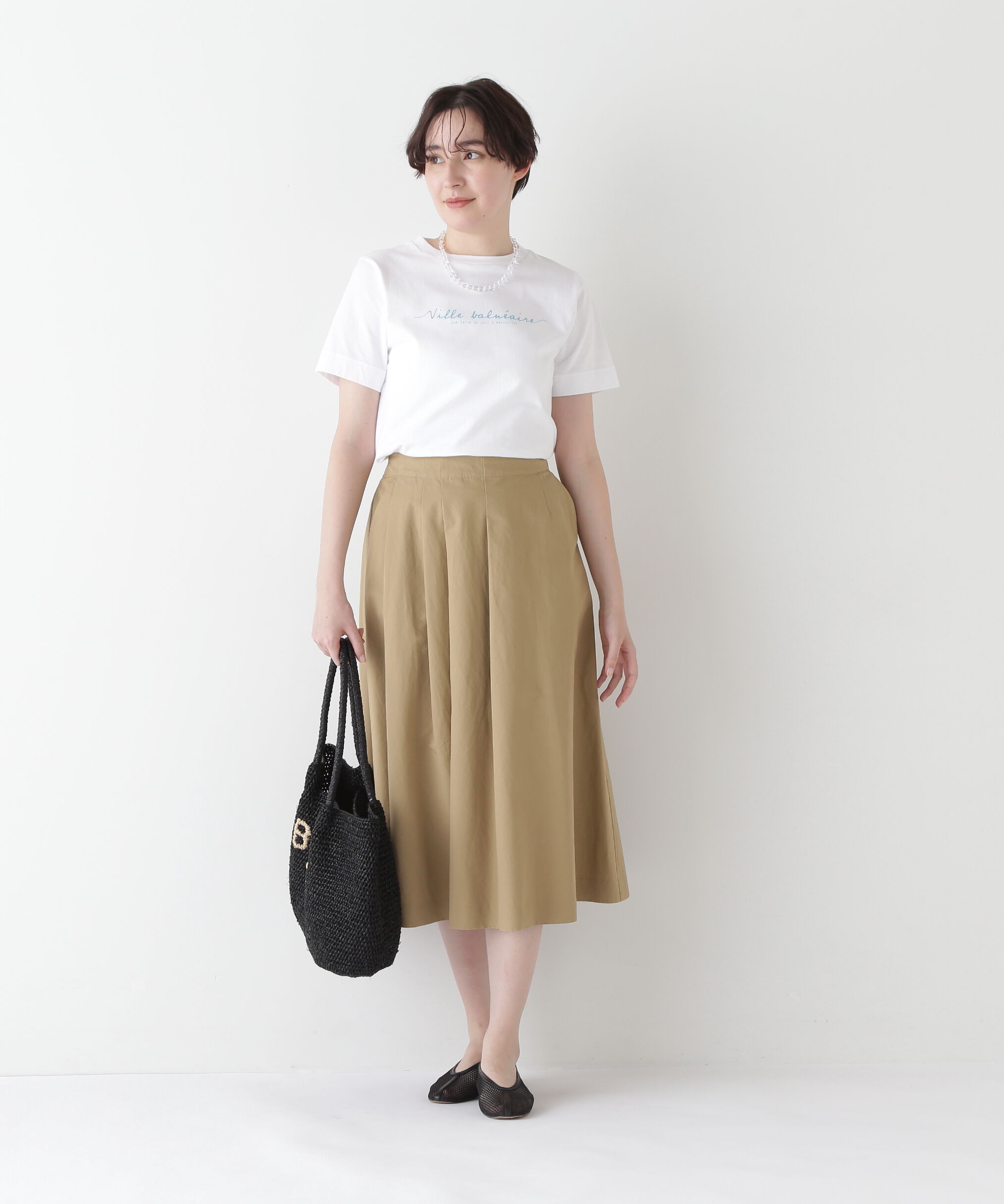  「◆Ｃ／Ｌウェザーアシンメトリータックスカート」|スカート|