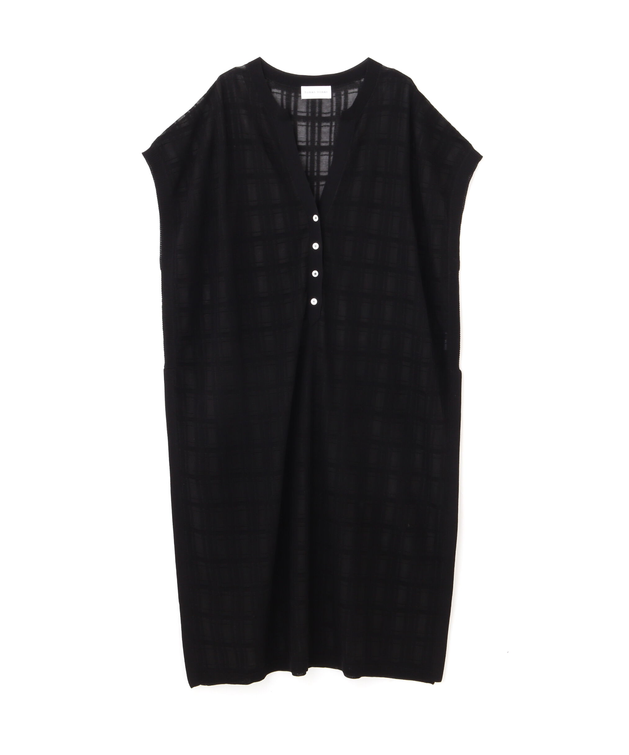  「◆【ウォッシャブル】【WEB・一部店舗限定】シアーチェックニットワンピース」|ワンピース|