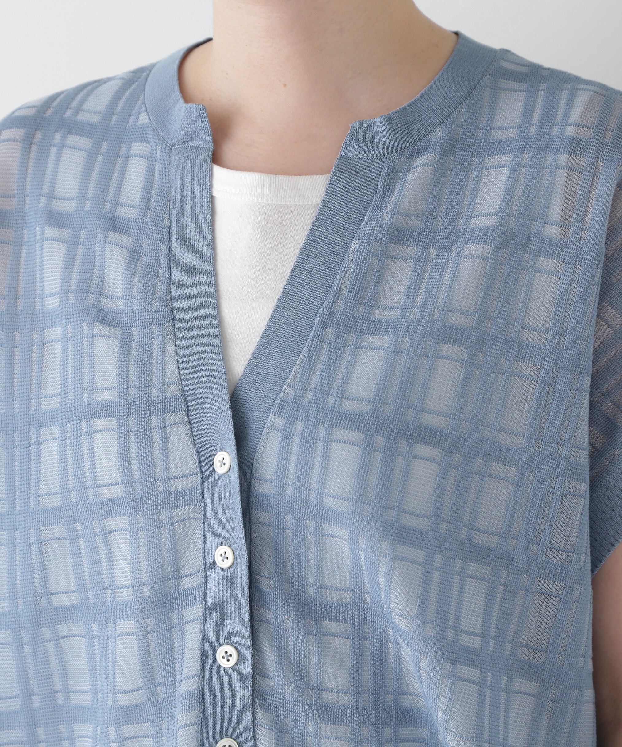  「◆【ウォッシャブル】【WEB・一部店舗限定】シアーチェックニットワンピース」|ワンピース|