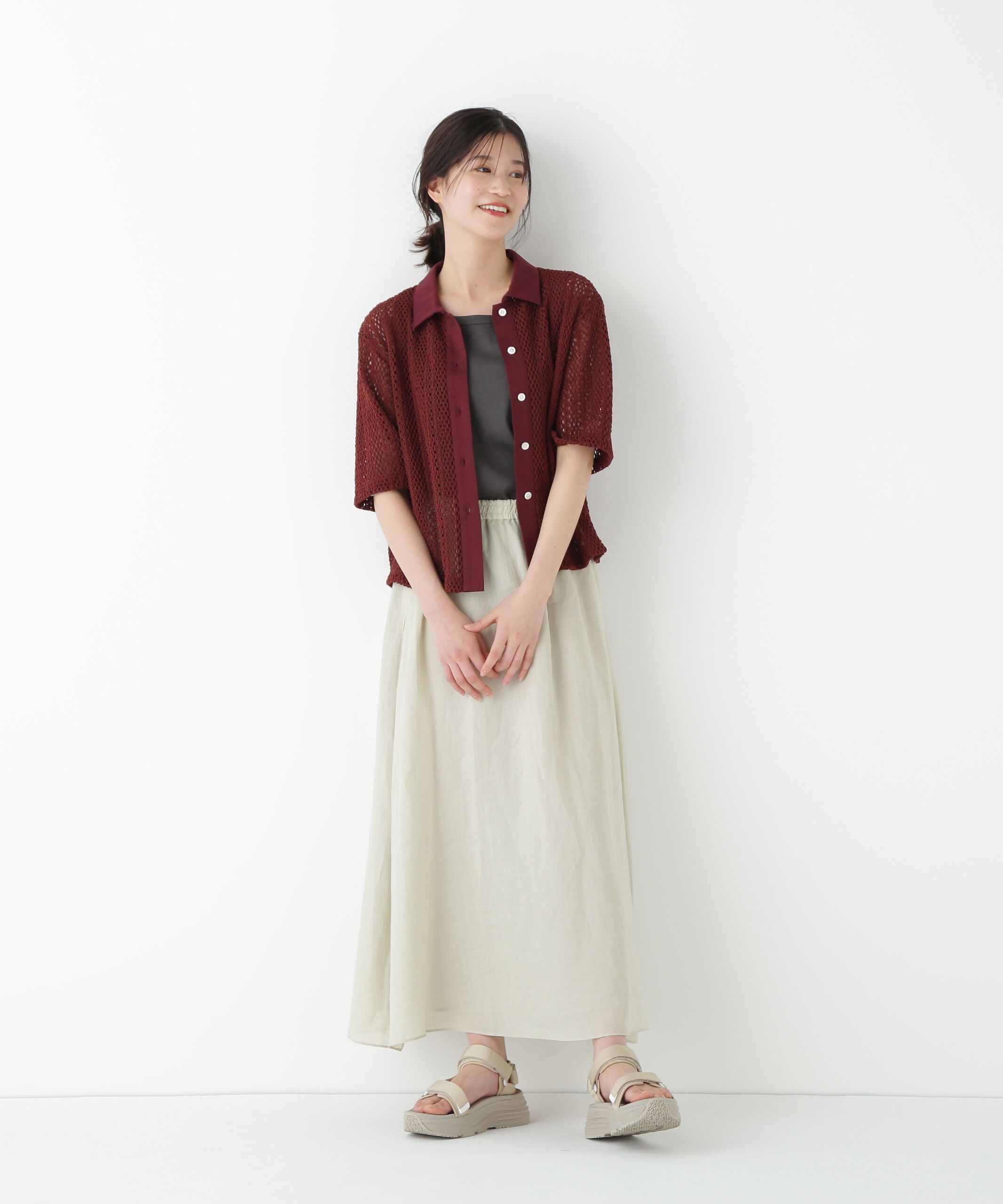  「◆クロッシェレース半袖シャツ」|Tシャツ・カットソー|