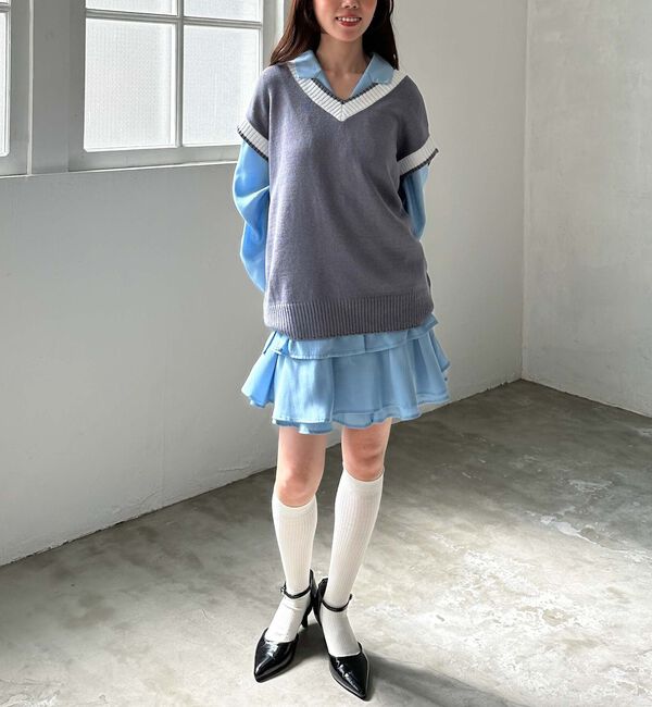 archives「ラインミドルベスト」|ニット・セーター|