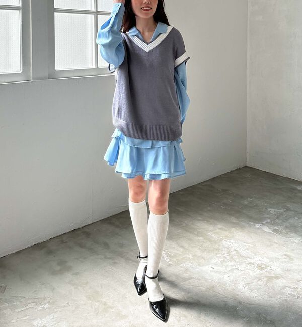 archives「ラインミドルベスト」|ニット・セーター|