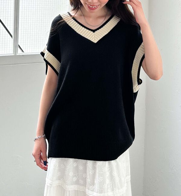 archives「ラインミドルベスト」|ニット・セーター|