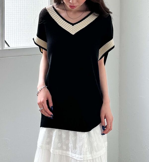 archives「ラインミドルベスト」|ニット・セーター|