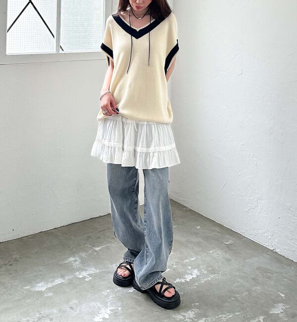 archives「ラインミドルベスト」|ニット・セーター|