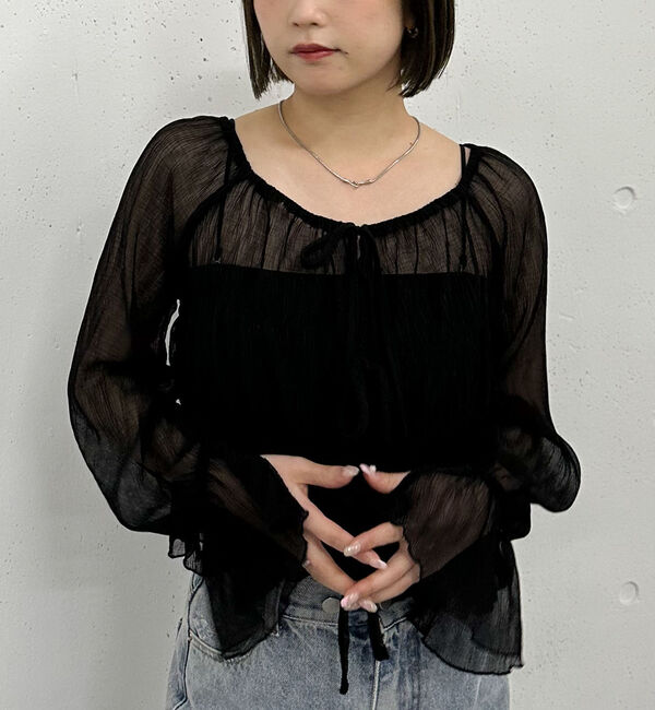 archives「シアー楊柳リボンブラウス」|シャツ・ブラウス|