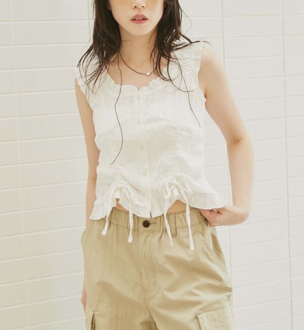 archives「２ｗａｙコットンドロストブラウス」|シャツ・ブラウス|OFF WHITE