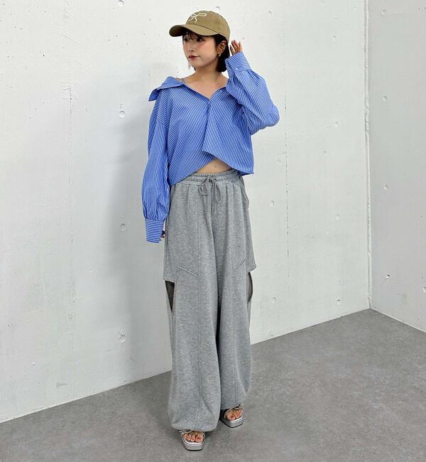 archives「２ｗａｙオフショルストライプシャツ」|シャツ・ブラウス|