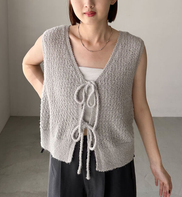 archives「２ｗａｙカールヤーンニットベスト」|ニット・セーター|