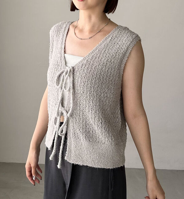 archives「２ｗａｙカールヤーンニットベスト」|ニット・セーター|