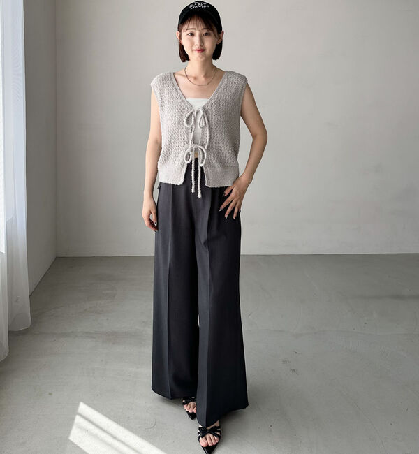 archives「２ｗａｙカールヤーンニットベスト」|ニット・セーター|