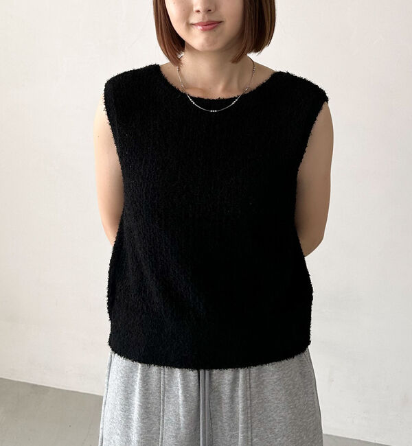 archives「２ｗａｙカールヤーンニットベスト」|ニット・セーター|
