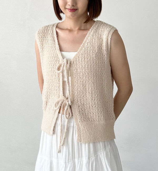 archives「２ｗａｙカールヤーンニットベスト」|ニット・セーター|IVORY