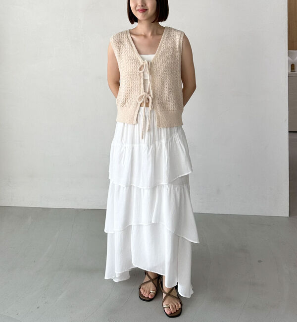 archives「２ｗａｙカールヤーンニットベスト」|ニット・セーター|