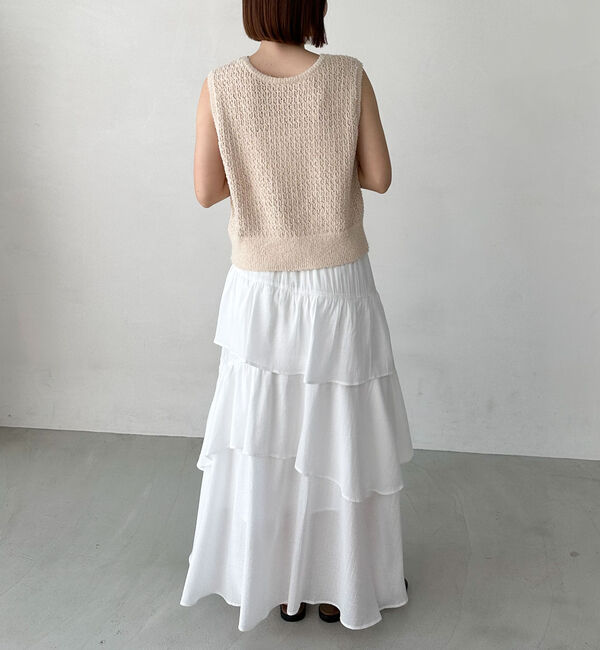 archives「２ｗａｙカールヤーンニットベスト」|ニット・セーター|