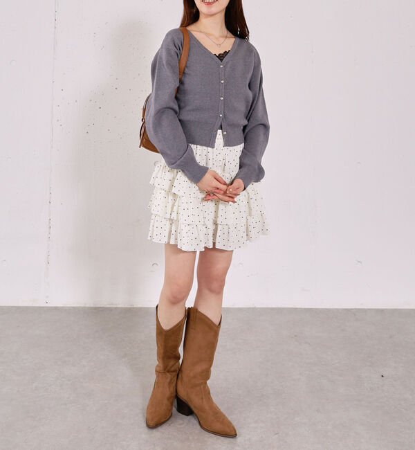 archives「レーストリムニットアンサンブル」|カーディガン|