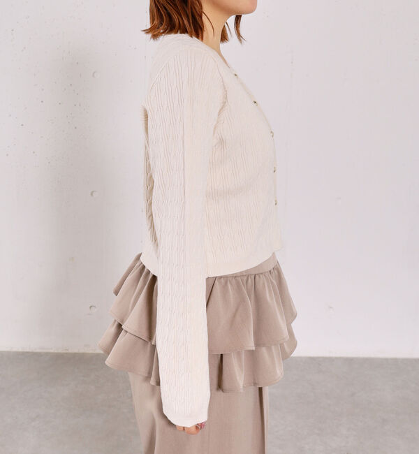 archives「ロゴ刺繍ニットカーディガン」|カーディガン|