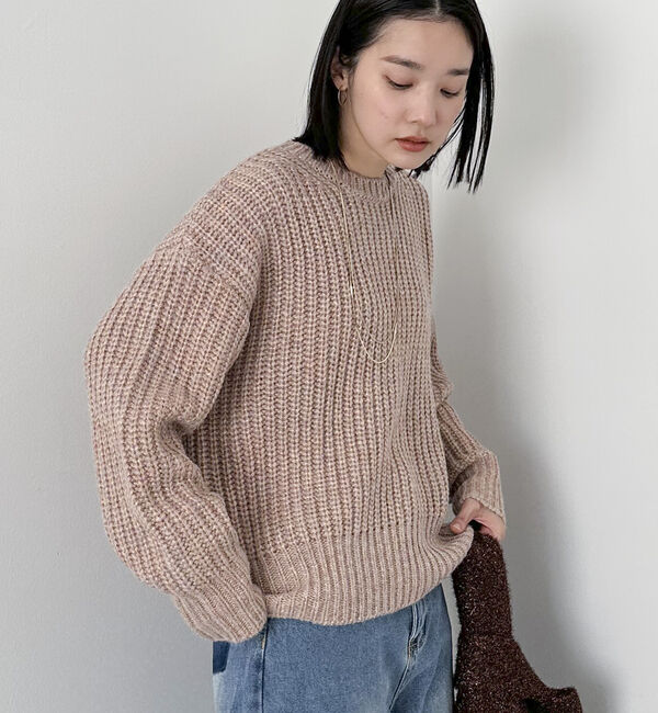 Doux archives「オーロラシャイニーニット」|ニット・セーター|PINK BEIGE