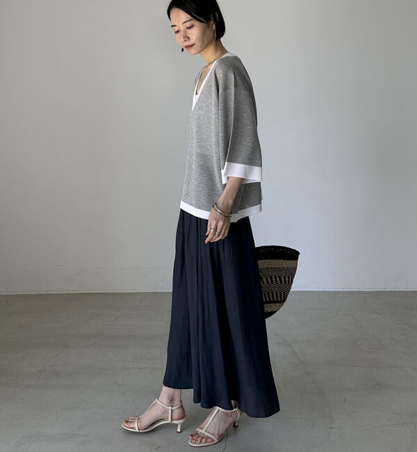 Doux archives「割繊ギャザーフレアスカート」|スカート|