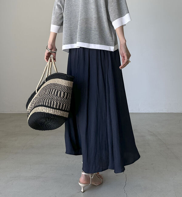 Doux archives「割繊ギャザーフレアスカート」|スカート|