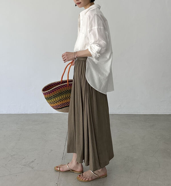 Doux archives「割繊ギャザーフレアスカート」|スカート|