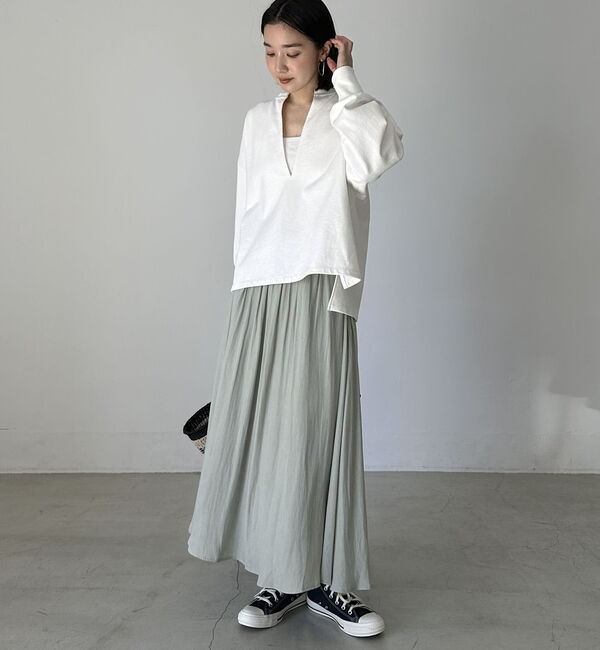 Doux archives「割繊ギャザーフレアスカート」|スカート|