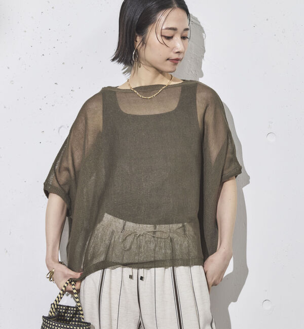 Doux archives「ウォッシャブルメッシュプルオーバー」|ニット・セーター|