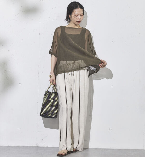 Doux archives「ウォッシャブルメッシュプルオーバー」|ニット・セーター|