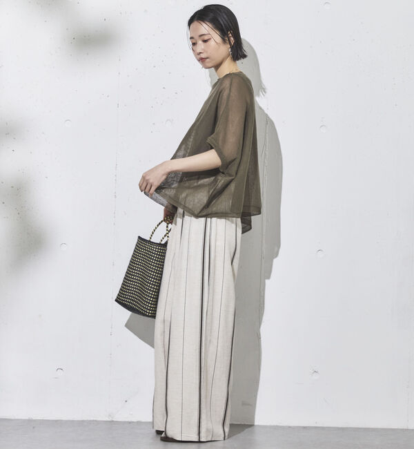 Doux archives「ウォッシャブルメッシュプルオーバー」|ニット・セーター|