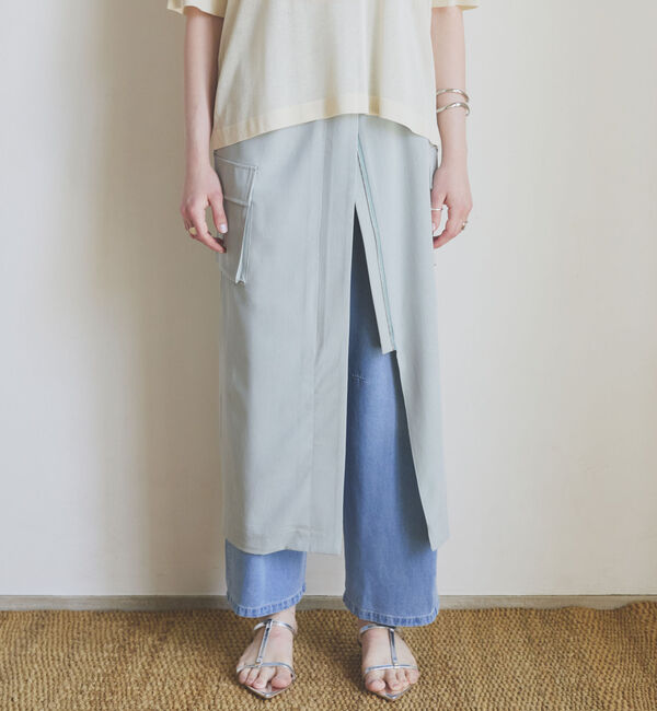 Doux archives「サテンカーゴタイトスカート」|スカート|MINT GREEN