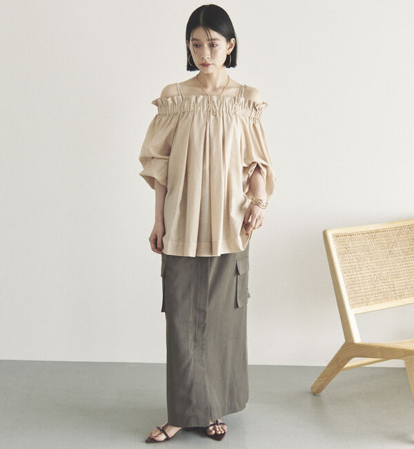 Doux archives「サテンカーゴタイトスカート」|スカート|