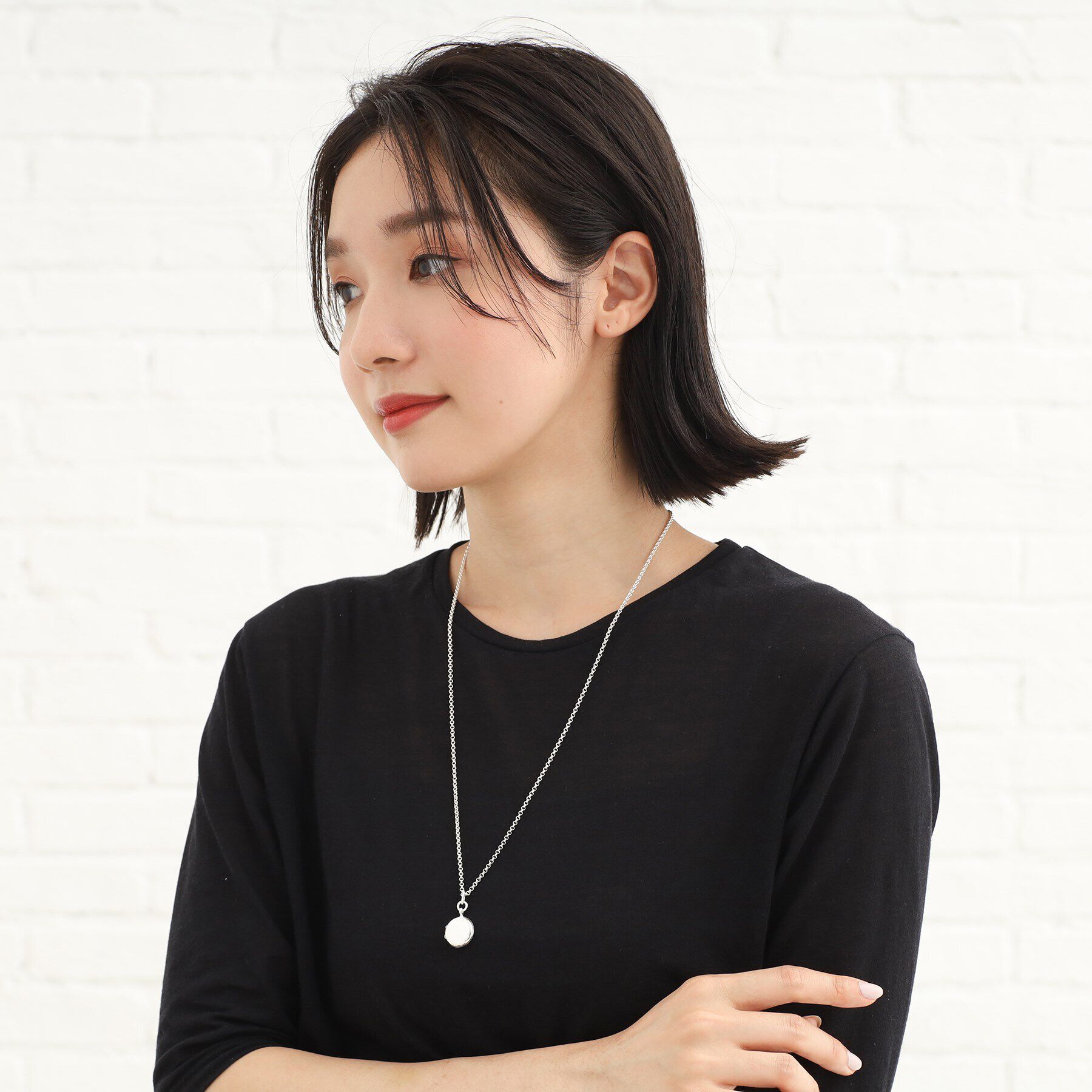 COCOSHNIK ONKITSCH「シルバー ロケットネックレス サークル」|ネックレス|