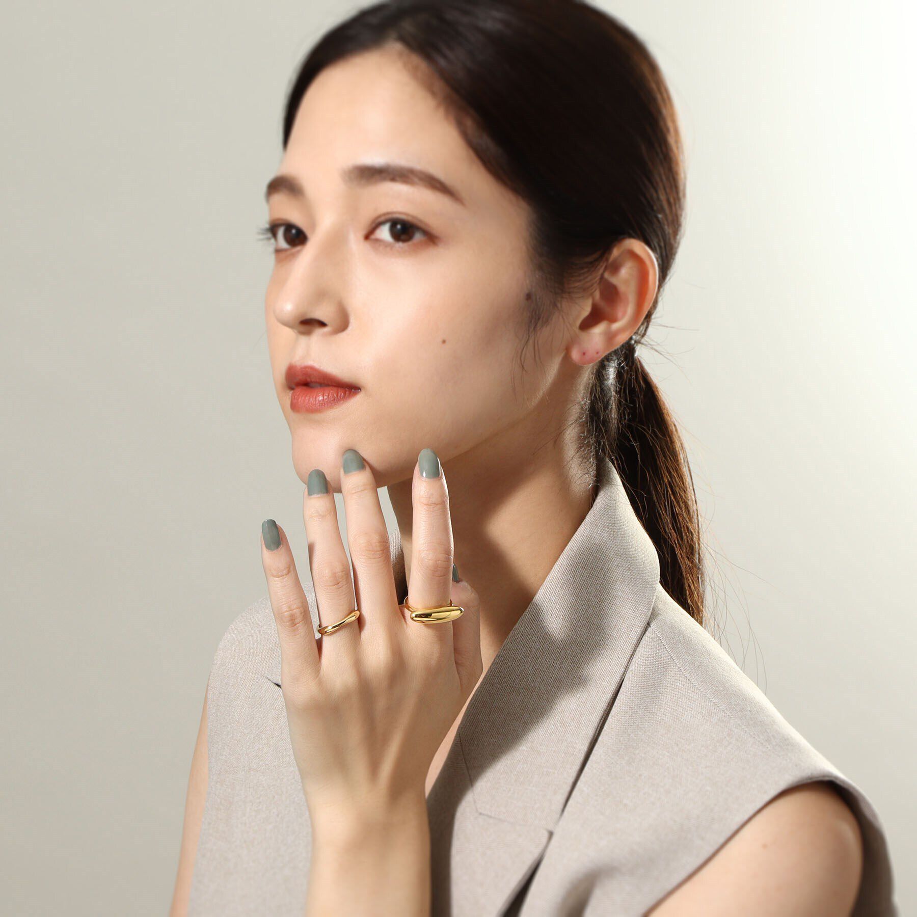 COCOSHNIK ONKITSCH「シルバー オーバルモチーフ ラージリング GP」|リング|