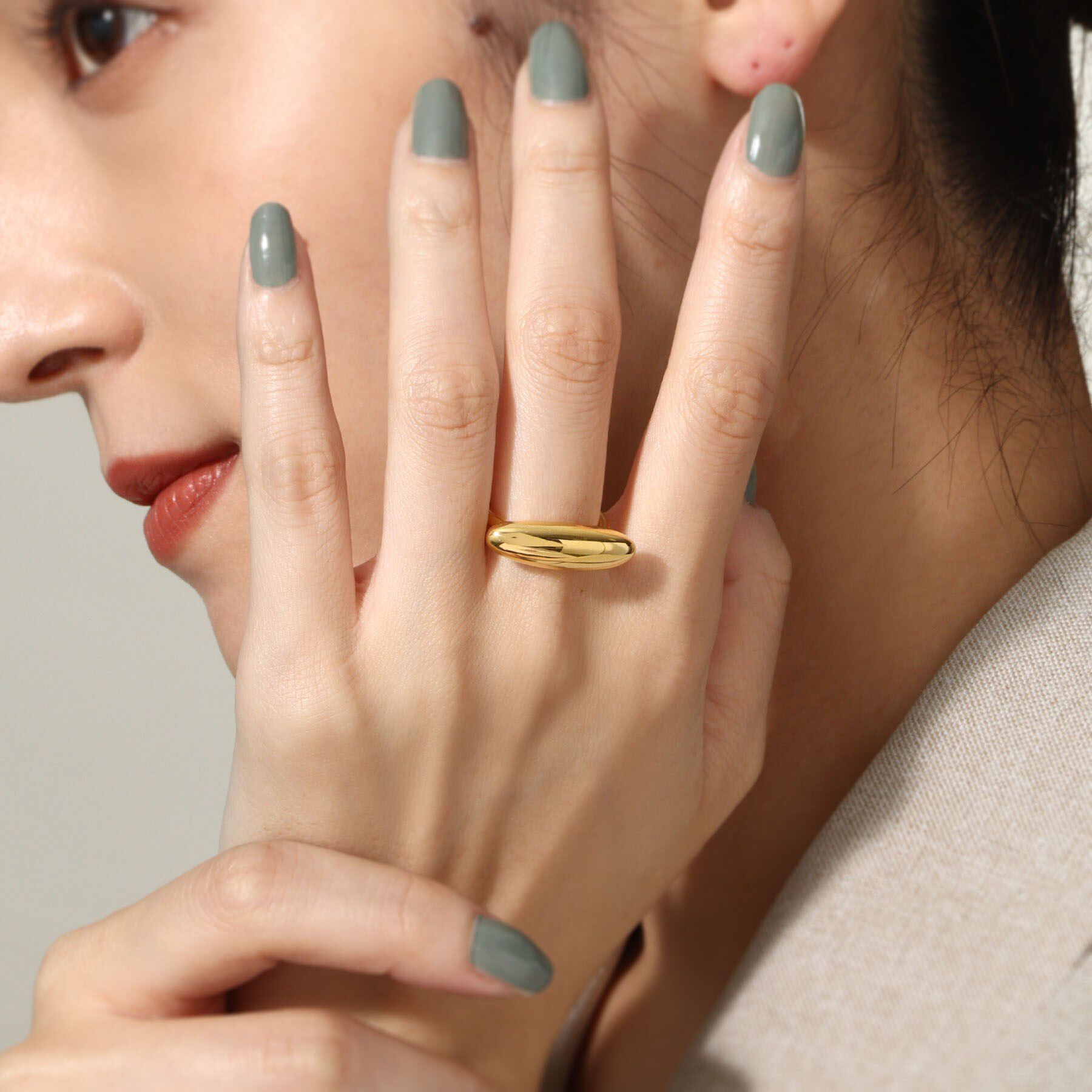 COCOSHNIK ONKITSCH「シルバー オーバルモチーフ ラージリング GP」|リング|