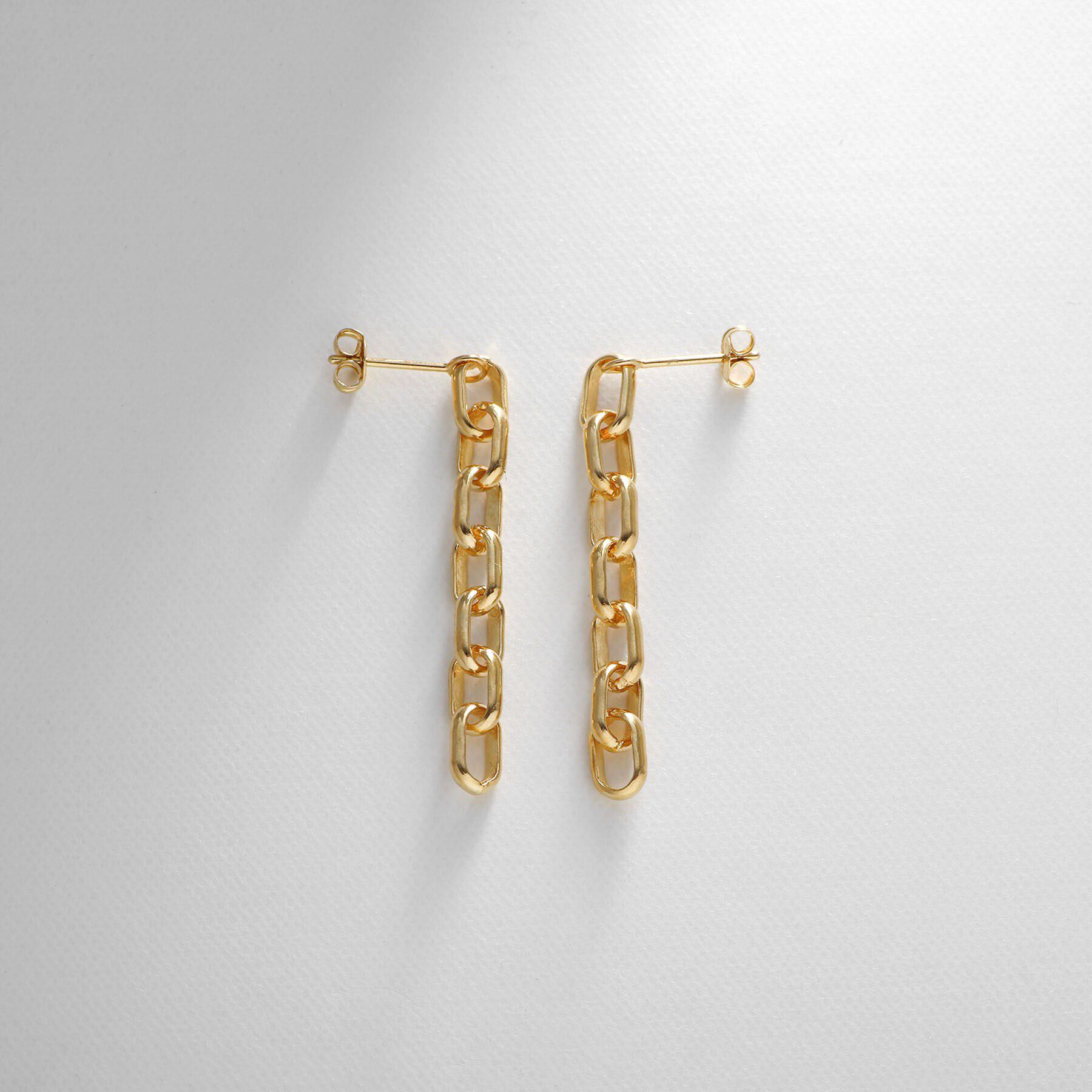 COCOSHNIK ONKITSCH「シルバー ドームチェーン ストレートピアス GP」|ピアス|