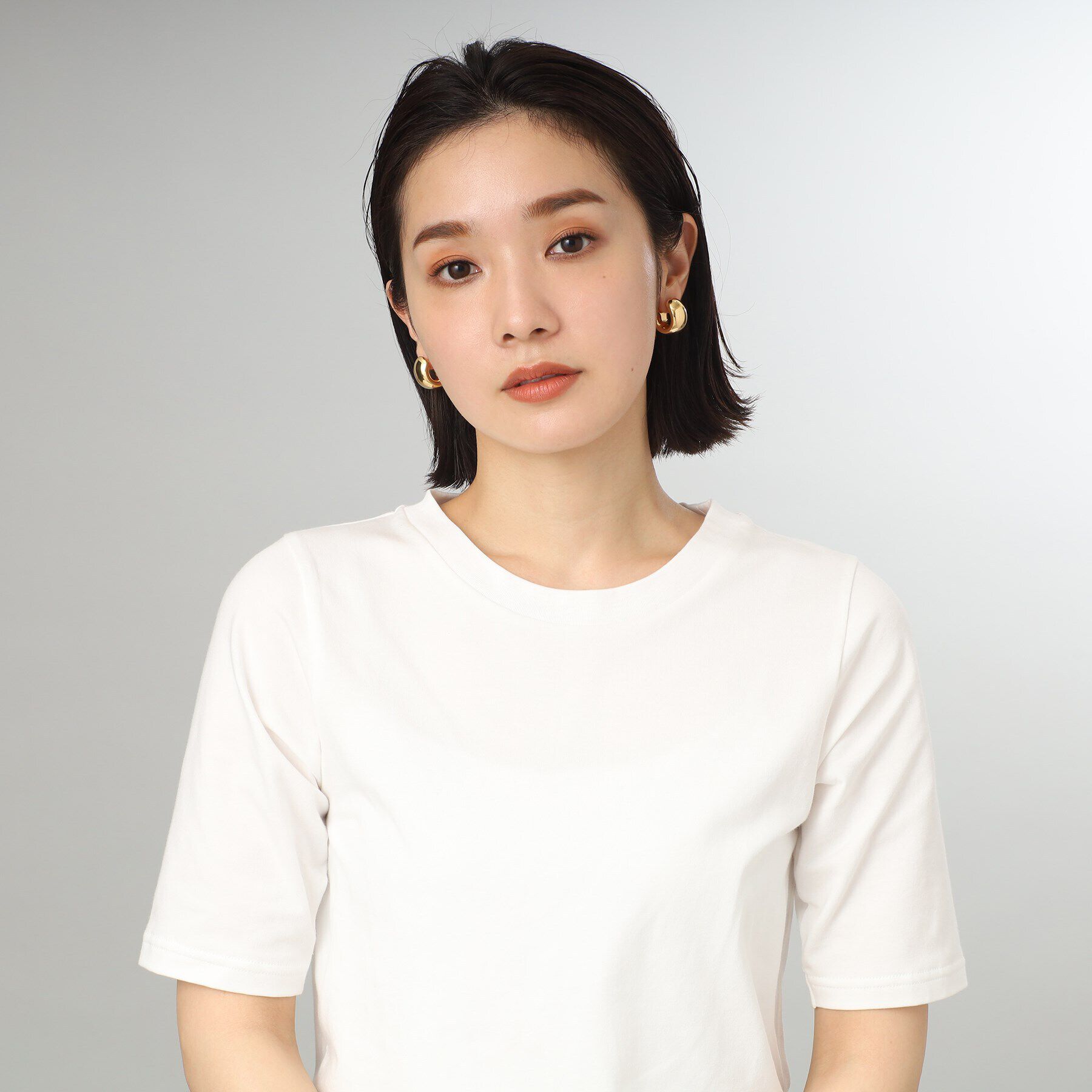 COCOSHNIK ONKITSCH「シルバー ホロウフープ ワイドピアス GP」|ピアス|