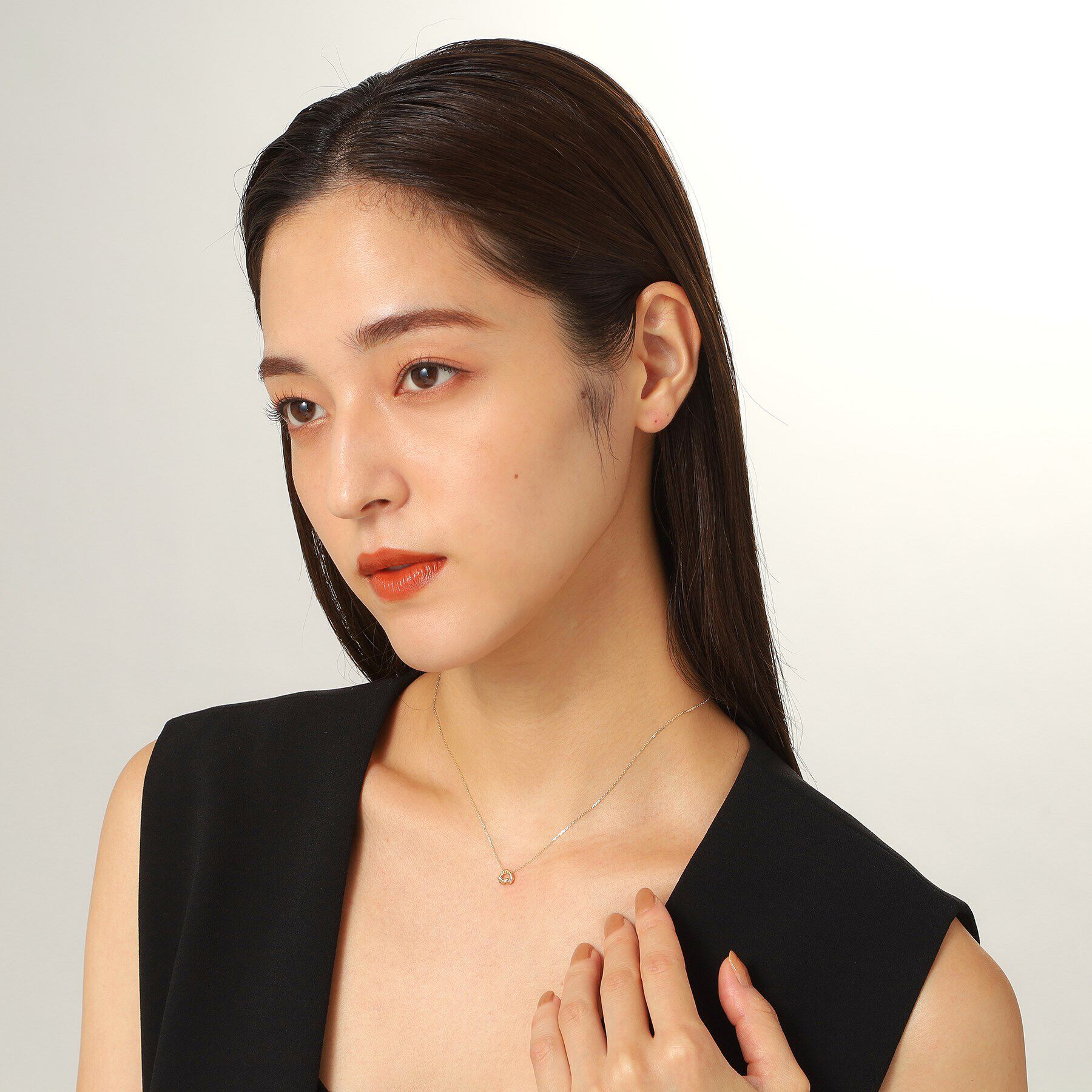 COCOSHNIK「K10オーバーハンドノット ネックレス」|ネックレス|