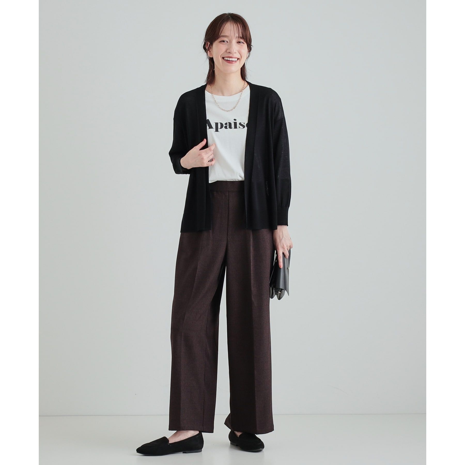 SHOO･LA･RUE「【高レビュー/洗える/8分袖/】大人のシアーカーディガン」|カーディガン|