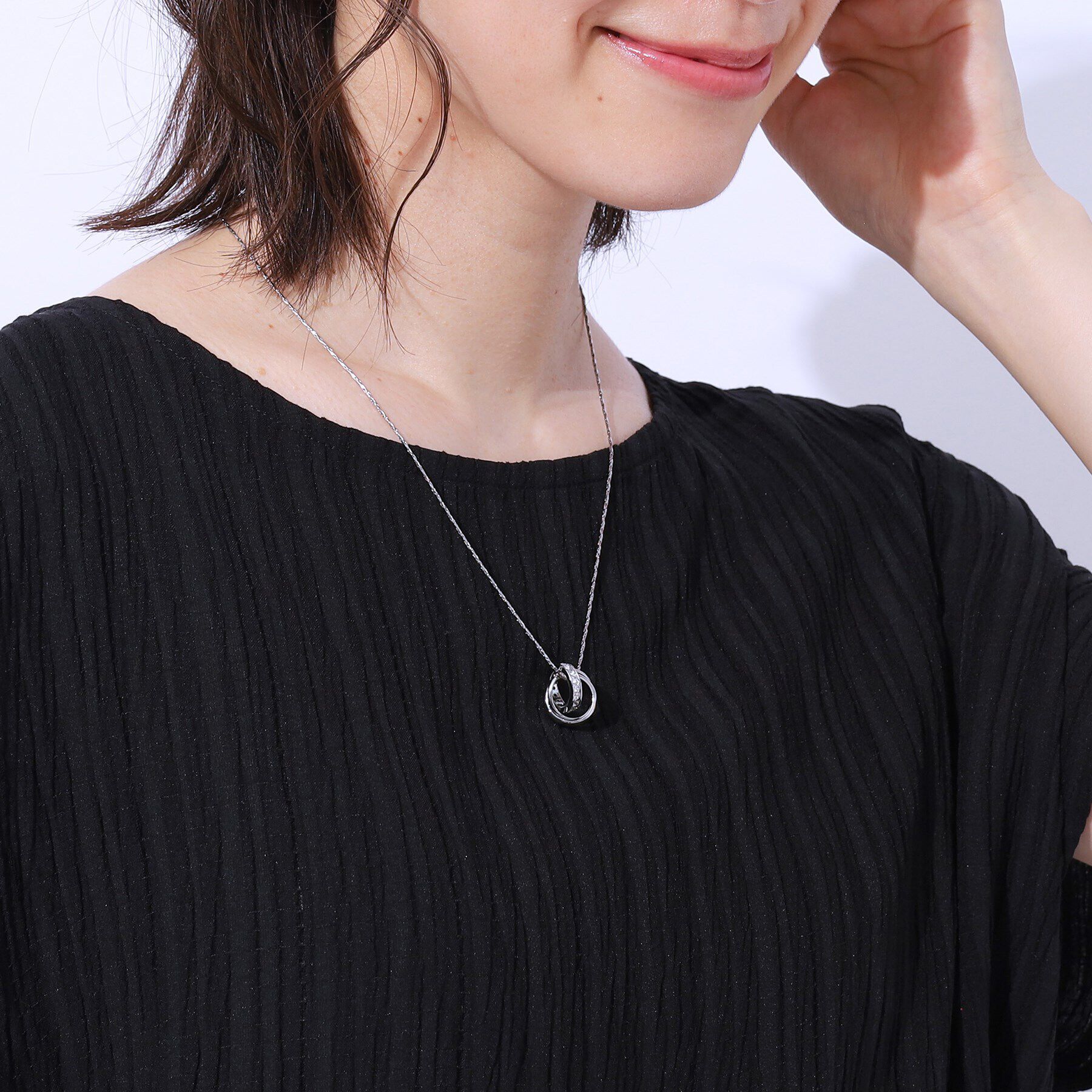 SHOO･LA･RUE「【2WAY】キラキラリングネックレス」|ネックレス|