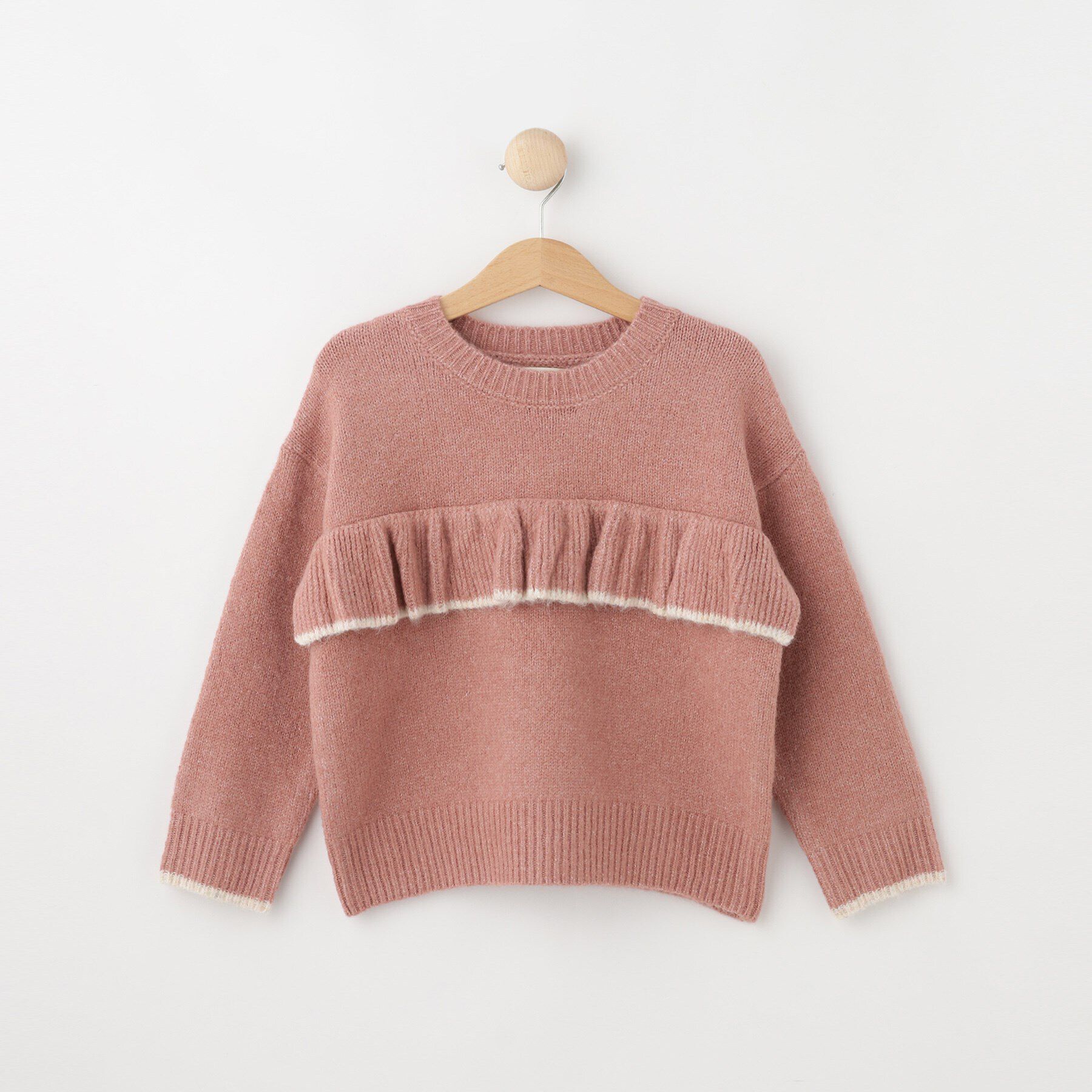 SHOO･LA･RUE「【110-140cm】胸元フリルふわふわニット」|ニット・セーター|