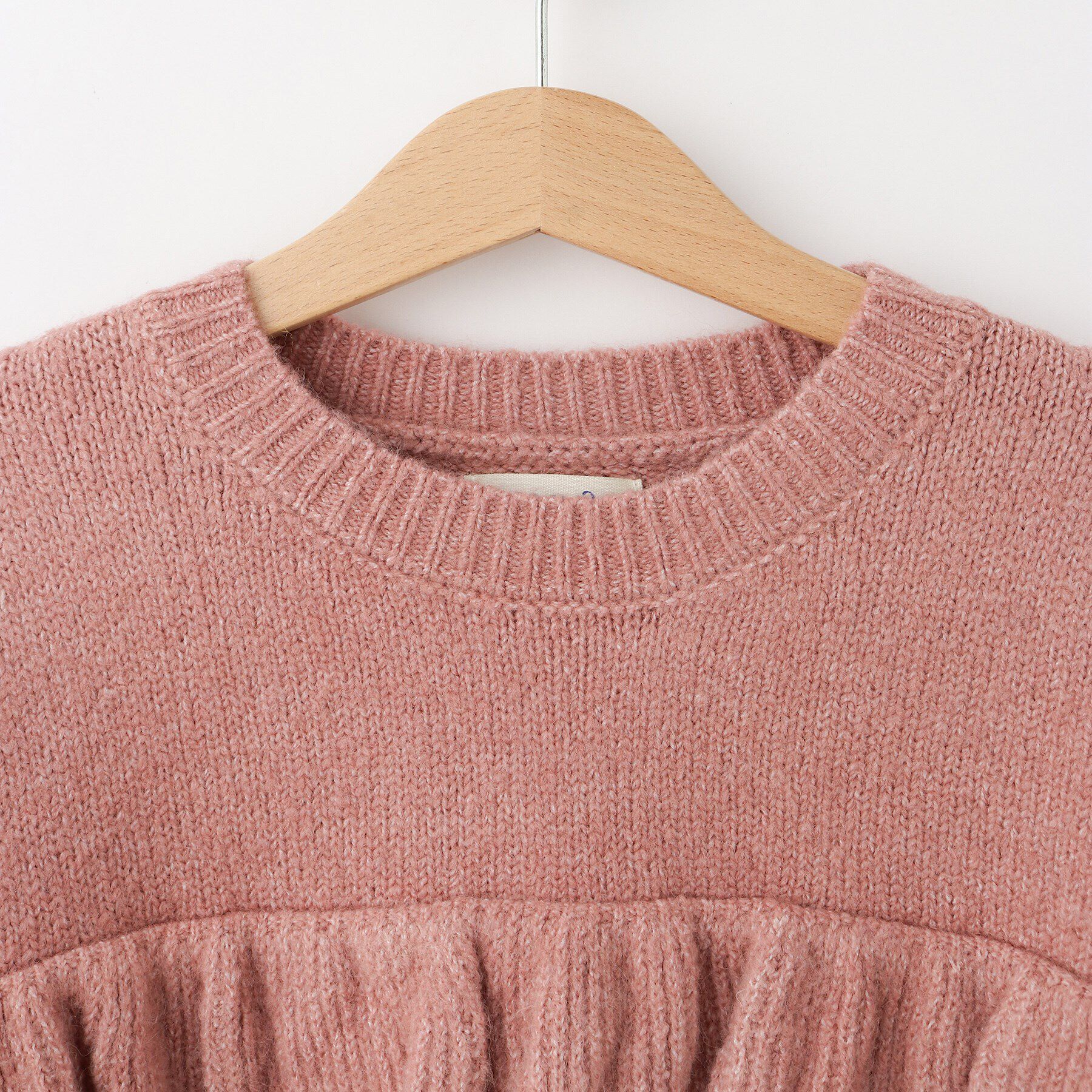 SHOO･LA･RUE「【110-140cm】胸元フリルふわふわニット」|ニット・セーター|