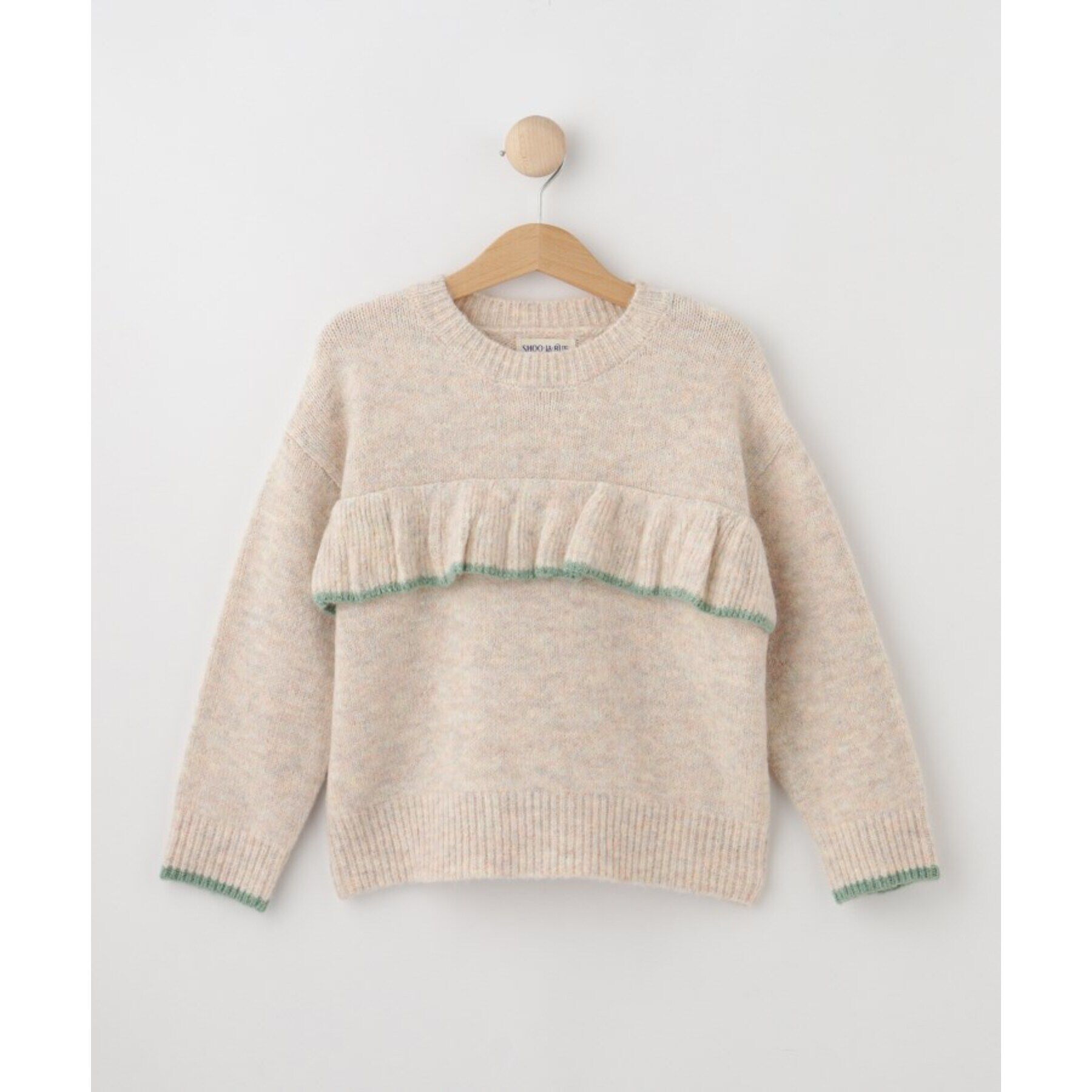 SHOO･LA･RUE「【110-140cm】胸元フリルふわふわニット」|ニット・セーター|