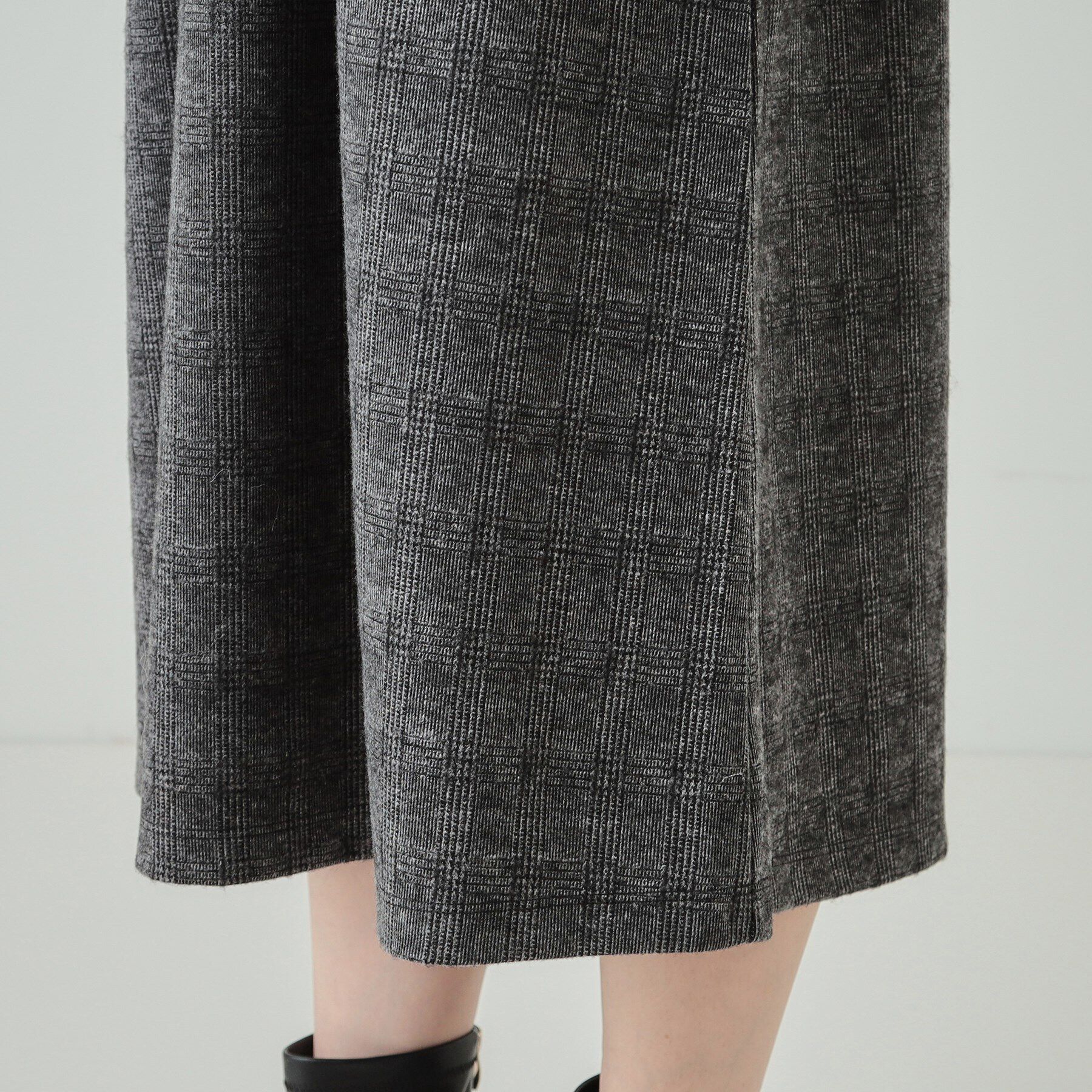 SHOO･LA･RUE「【S-LL】チェック柄 ウエストタックワンピース」|ワンピース|