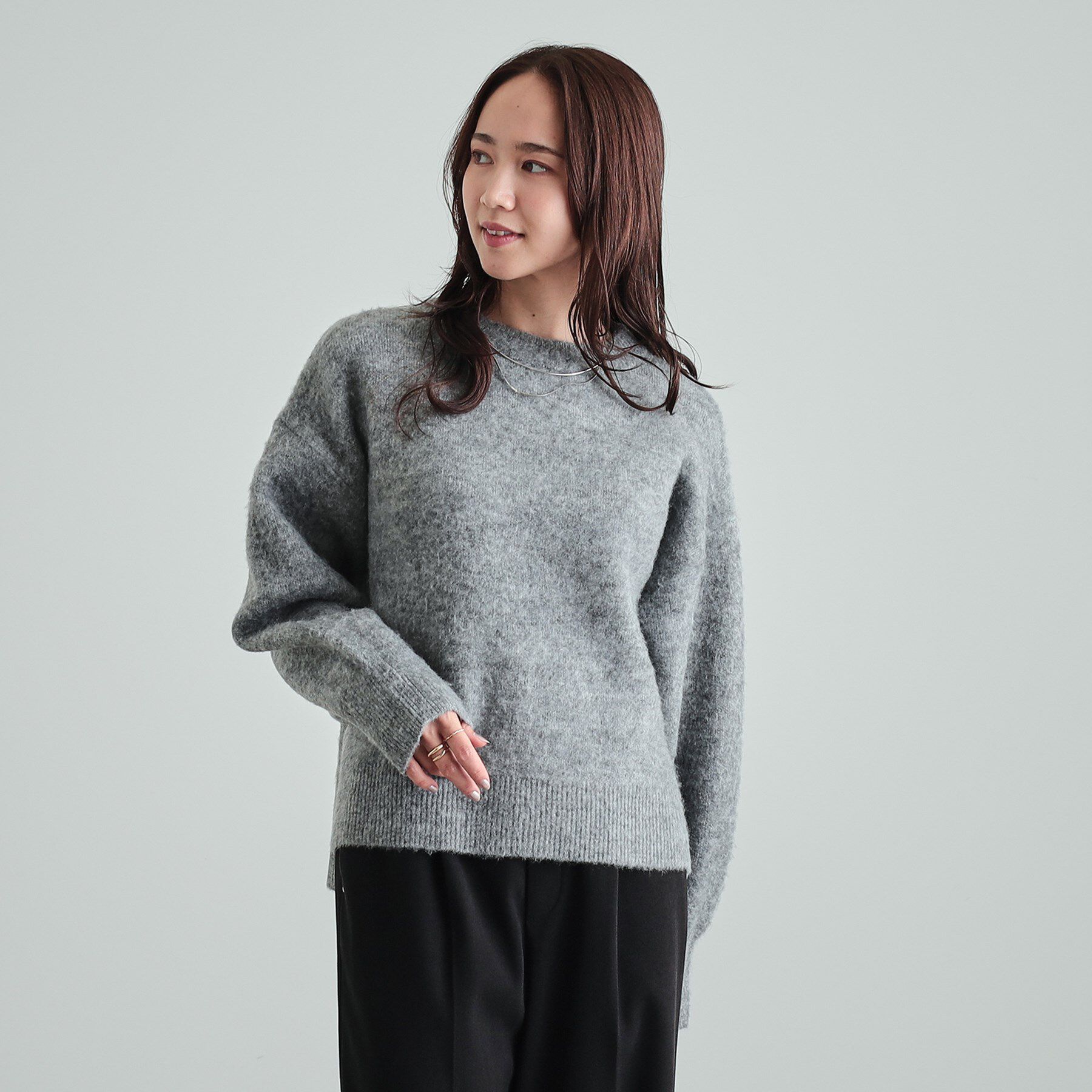 SHOO･LA･RUE「【S-LL】Wフェイス ふわふわ起毛ニット」|ニット・セーター|